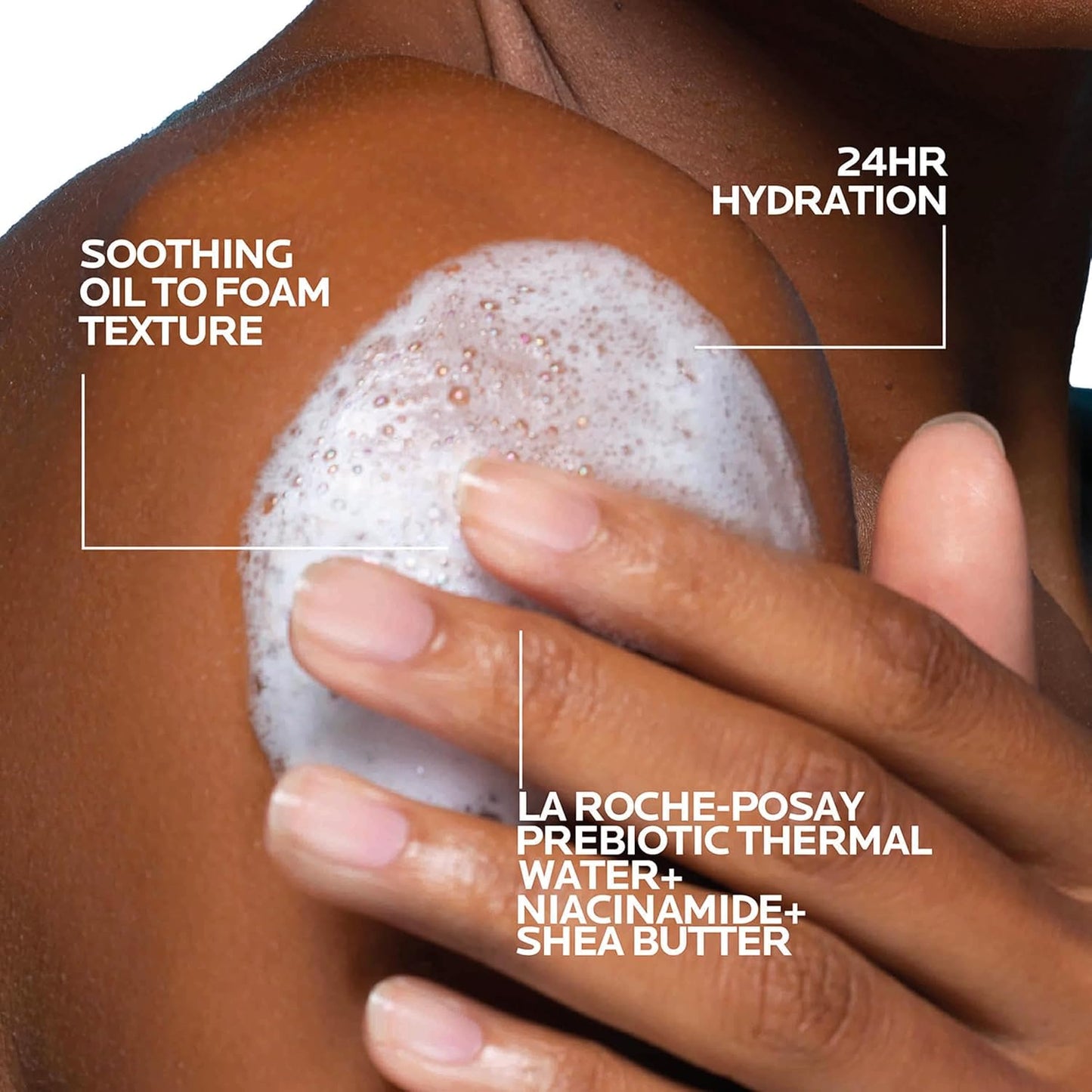 Bundle of La Roche-Posay Lipikar AP+ Gentle Foaming Cleansing Oil 400ML + Refill, Gentle Oil Cleanser for Face and Body Formulated with Niacinamide, Long-Lasting 24-hour Hydration